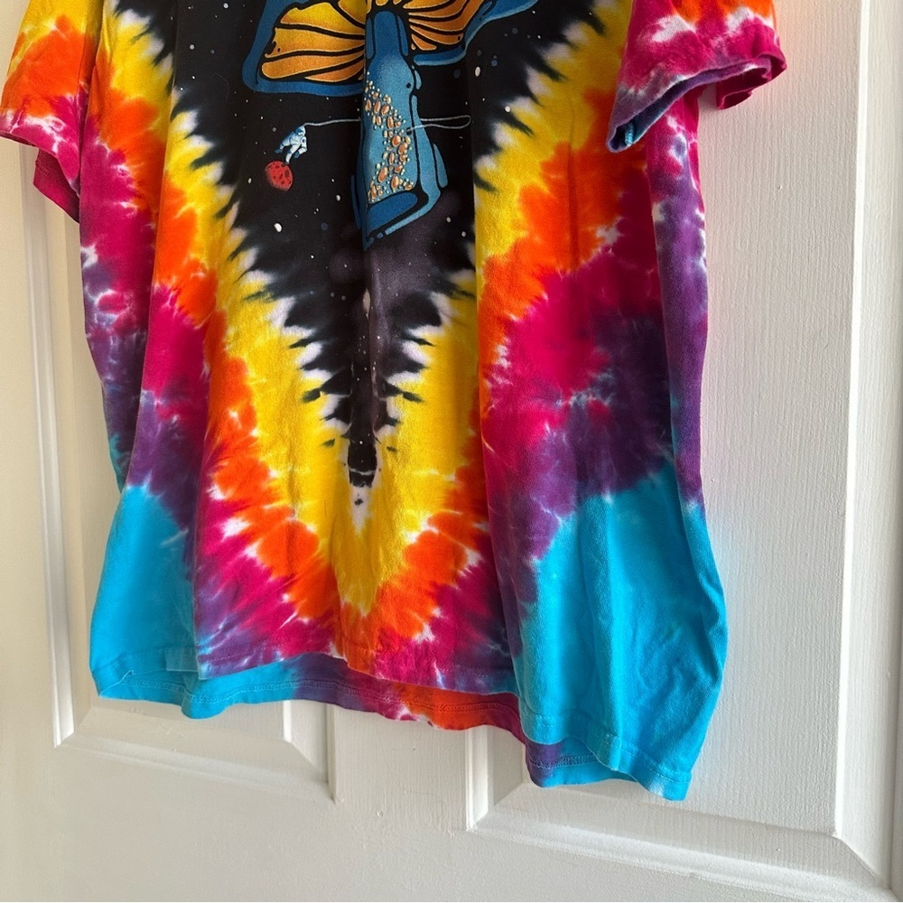 Liquid Blue Trippy Magic Mushrooms Space Astronaut Tie Dye T‎ Shirt XL - Picture 2 of 6